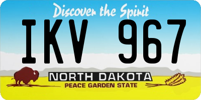ND license plate IKV967