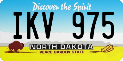 ND license plate IKV975