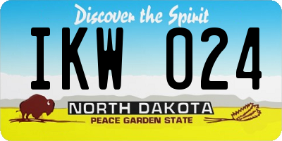 ND license plate IKW024