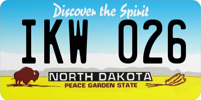 ND license plate IKW026