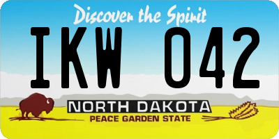 ND license plate IKW042
