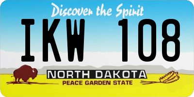 ND license plate IKW108