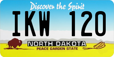 ND license plate IKW120