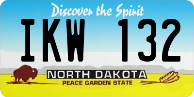 ND license plate IKW132
