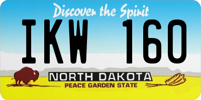 ND license plate IKW160