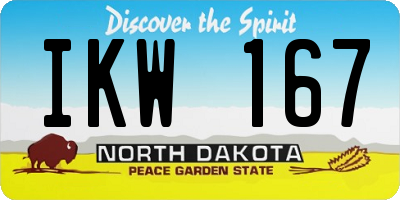 ND license plate IKW167