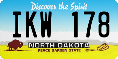 ND license plate IKW178