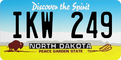 ND license plate IKW249