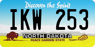 ND license plate IKW253
