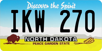 ND license plate IKW270