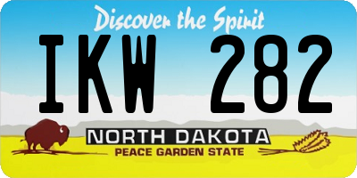 ND license plate IKW282