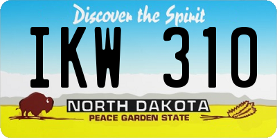 ND license plate IKW310
