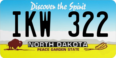 ND license plate IKW322
