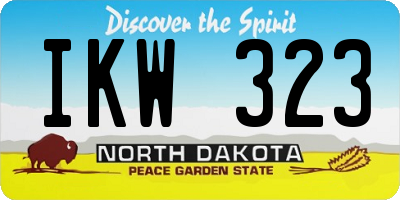 ND license plate IKW323