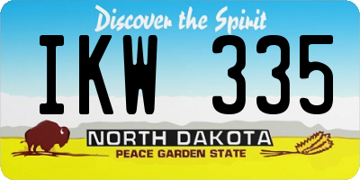 ND license plate IKW335