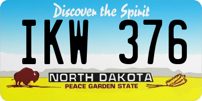 ND license plate IKW376