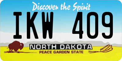 ND license plate IKW409