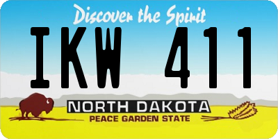 ND license plate IKW411