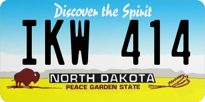 ND license plate IKW414