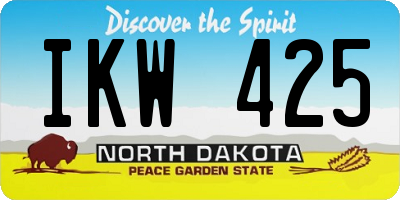 ND license plate IKW425