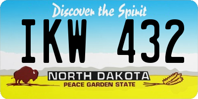 ND license plate IKW432
