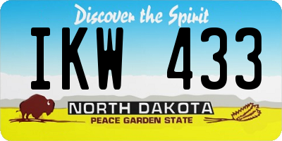ND license plate IKW433