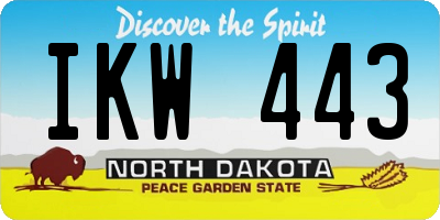 ND license plate IKW443