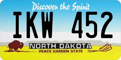 ND license plate IKW452