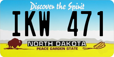 ND license plate IKW471