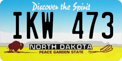 ND license plate IKW473