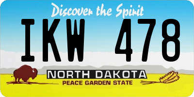 ND license plate IKW478