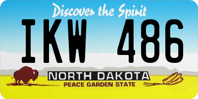 ND license plate IKW486