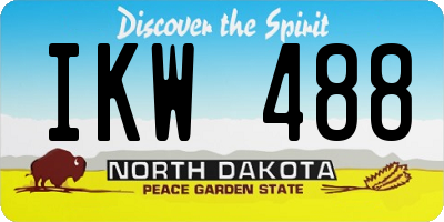 ND license plate IKW488