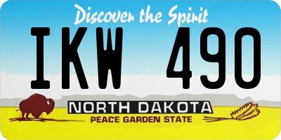 ND license plate IKW490