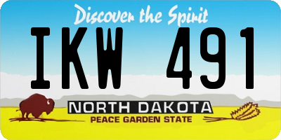 ND license plate IKW491