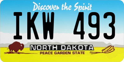 ND license plate IKW493