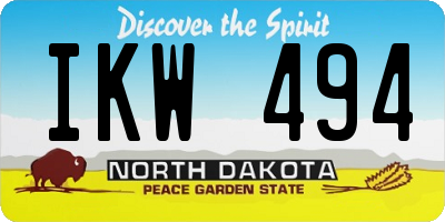 ND license plate IKW494