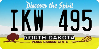 ND license plate IKW495