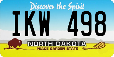 ND license plate IKW498
