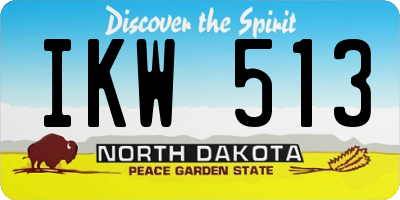 ND license plate IKW513