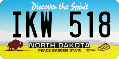 ND license plate IKW518