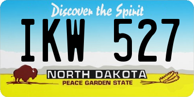 ND license plate IKW527