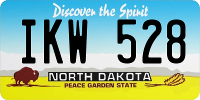 ND license plate IKW528