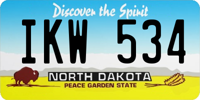 ND license plate IKW534