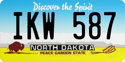 ND license plate IKW587