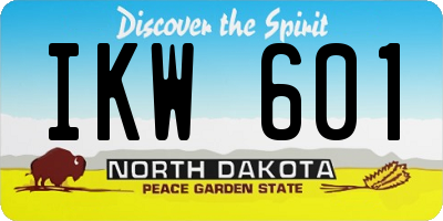 ND license plate IKW601