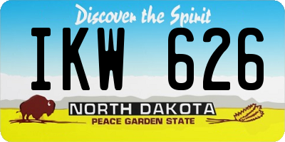 ND license plate IKW626