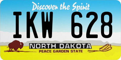 ND license plate IKW628