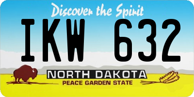 ND license plate IKW632