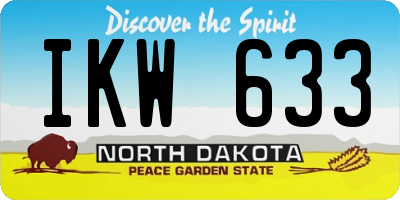 ND license plate IKW633